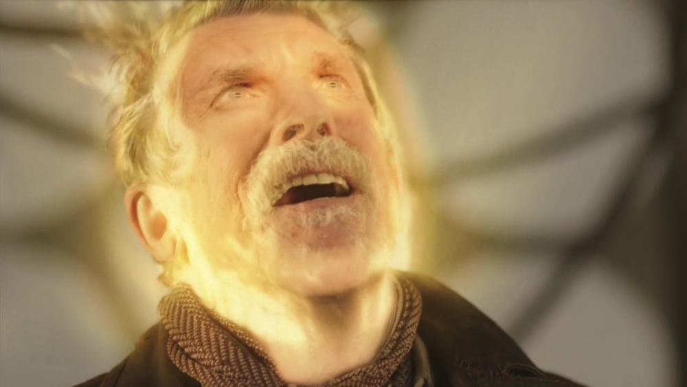 The War Doctor regenerating into the 9th Doctor