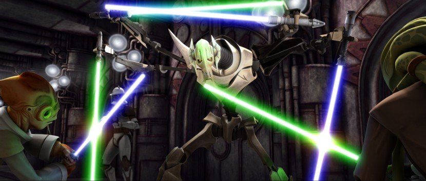 Grievous fighting with Fisto